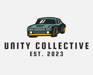 Retro Sports Car logo design