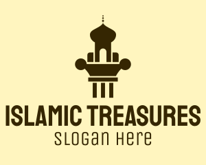 Mosque Pillar Architecture logo design