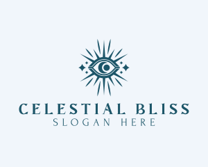 Moon Celestial Eye logo design