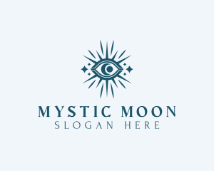 Moon Celestial Eye logo design