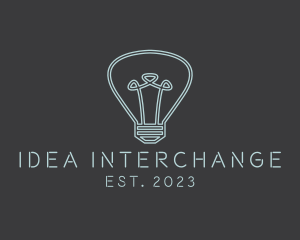 Electrical Edison Bulb logo design