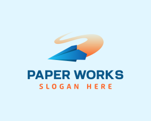 Paper Plane Delivery logo design