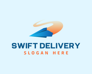 Paper Plane Delivery logo design