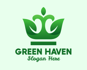 Elegant Leaf Crown logo