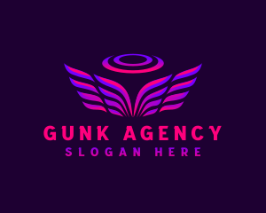 Wings Halo Agency logo design