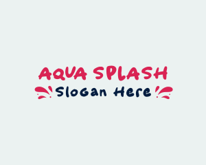 Playful Splash Wordmark logo design