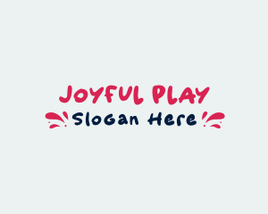 Playful Splash Wordmark logo design