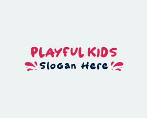 Playful Splash Wordmark logo design