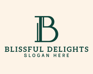 Modern Pillar Business Letter B logo design