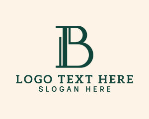 Letter B - Modern Pillar Business Letter B logo design