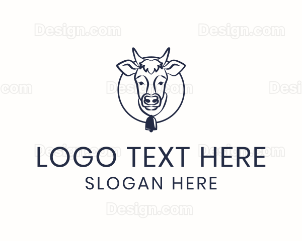 Cow Bell Animal Logo