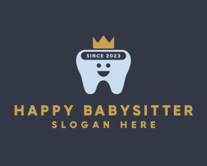 Happy Tooth Crown logo design