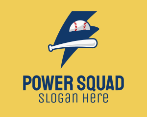 Lightning Baseball Team logo design