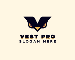 Bird Eyes Letter V logo design