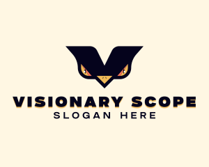 Bird Eyes Letter V logo design