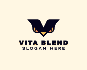 Bird Eyes Letter V logo design