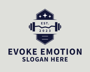 Gym Weights Barbell logo design