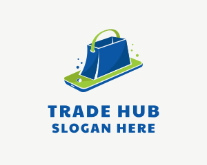 Online Shopping Bag logo design