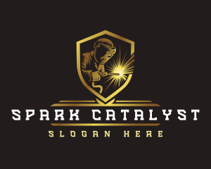 Spark Welding Industrial logo design