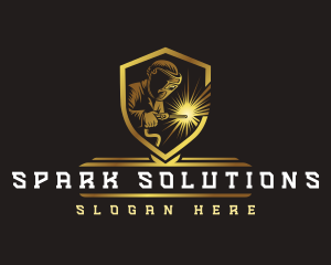 Spark Welding Industrial logo design