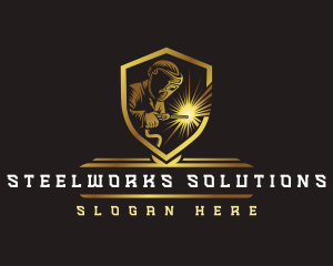 Spark Welding Industrial logo design