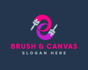 Construction Painting Brush logo
