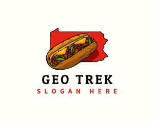 Pennsylvania Cheesesteak Sandwich logo design