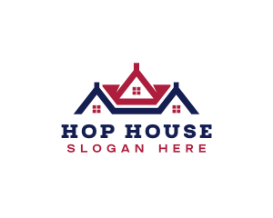 Roofing House Realty logo design