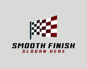 Motorsport Racing Flag logo design