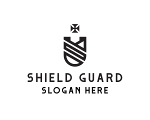 Royal Cross Shield logo design