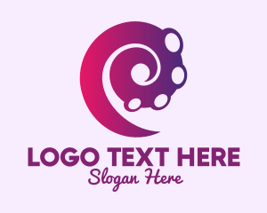 Shack - Gradient Spiral Tentacle logo design