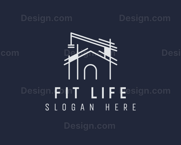 House Blueprint Architecture Logo