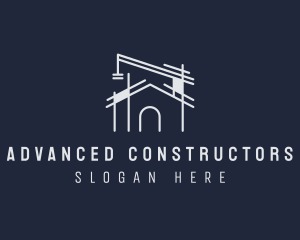 House Blueprint Architecture logo design