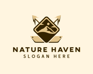 Arrow Mountain Nature logo design