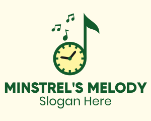 Music Clock Time  logo design