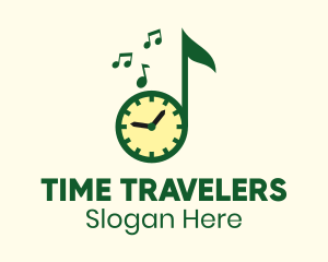 Music Clock Time  logo design