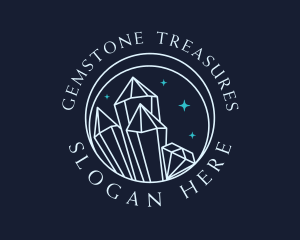 Blue Shiny Gemstone logo design