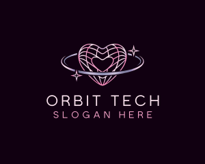 Love Heart Orbit logo design