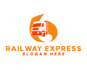 Orange Courier Express logo design