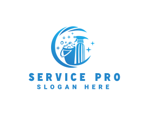 Cleaning Sanitation Service logo design