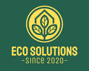 Ecology Leaf Realty House logo design
