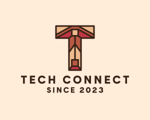 Tribal Geometric Interior Letter T logo