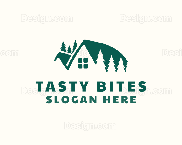 Forest Cabin House Logo