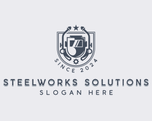 Steelworks Welder Ironworks logo design