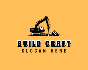 Industrial Drill Excavator logo design