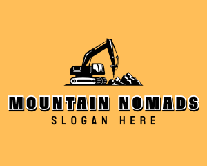 Industrial Drill Excavator logo design