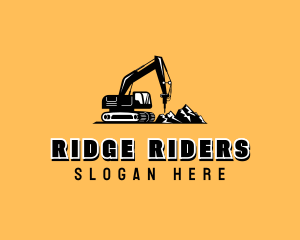 Industrial Drill Excavator logo design