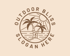 Summer Beach Island logo design