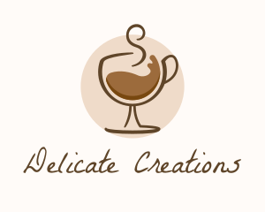 Coffee Wine Glass logo design