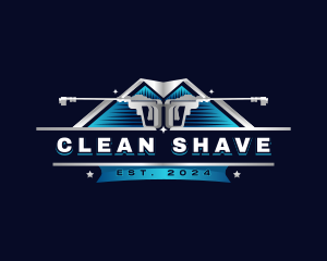 Pressure Washer Cleaning logo design